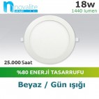 Novalite 18 Watt Slim Led Panel Aydınlatma Beyaz Gün Işığı