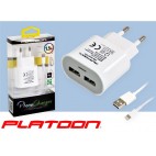 PLATOON PL-8476 2 USB İPHONE 5/6 SARJ KABLO 5V-1.5A SARJ