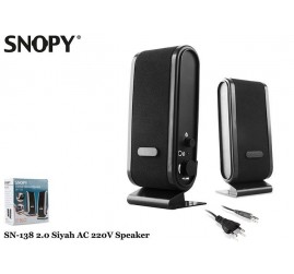 Snopy SN-138 2.0 Siyah AC 220V Speaker