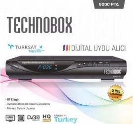 TECHNOBOX 8000 FTA SD UYDU ALICISI TKGS 4000 KANAL