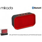 Mikado MD-25BT ENJOY Kırmızı/Siyah Bluetooth 3W TF/USB Destekli Speaker