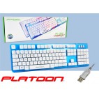 PLATOON PL-352 OYUNCU IŞIKLI USB KABLOLU KLAVYE