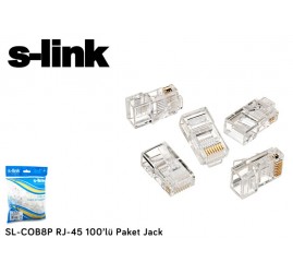 S-link SL-COB8P RJ-45 100 Lü Paket Jack