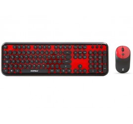 Everest ROUND KM-6282 Siyah/Kırmızı Kablosuz Q Multimedia Klavye + Mouse