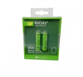 GP ReCyko 650 mAh 2'li AAA Şarjlı İnce Pil