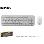 Everest ROUND KM-6282 Beyaz Kablosuz Q Multimedia Klavye + Mouse Set