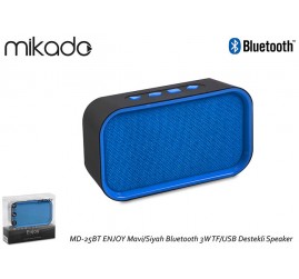 Mikado MD-25BT ENJOY Mavi/Siyah Bluetooth 3W TF/USB Destekli Speaker
