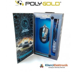 Polygold Işıklı Padli USB OYUN Mouse  PG-897
