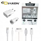 Diaron DRN-8751 Priz Ve Araç Sarji 2.1a 5 Uçlu Set (Askı Kutulu)