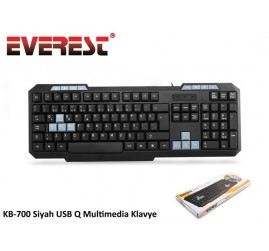 Everest KB-700 Siyah USB Q Multimedia Klavye