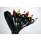 S-LİNE FK30286 3RCA-3RCA 1,5M GOLD JACK